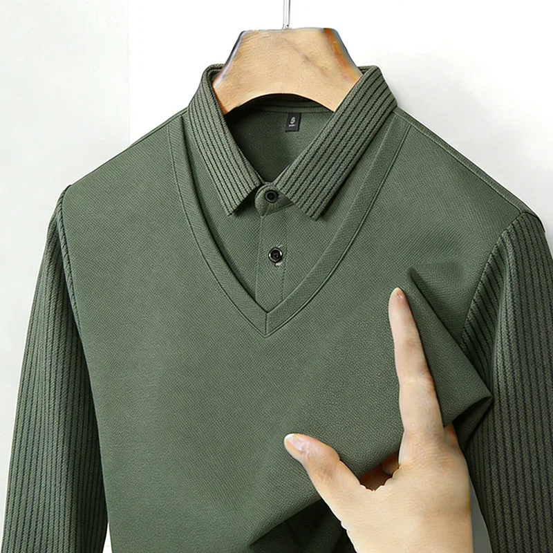 Mens Fashion Wear - Camisa Masculina com Gola em V
