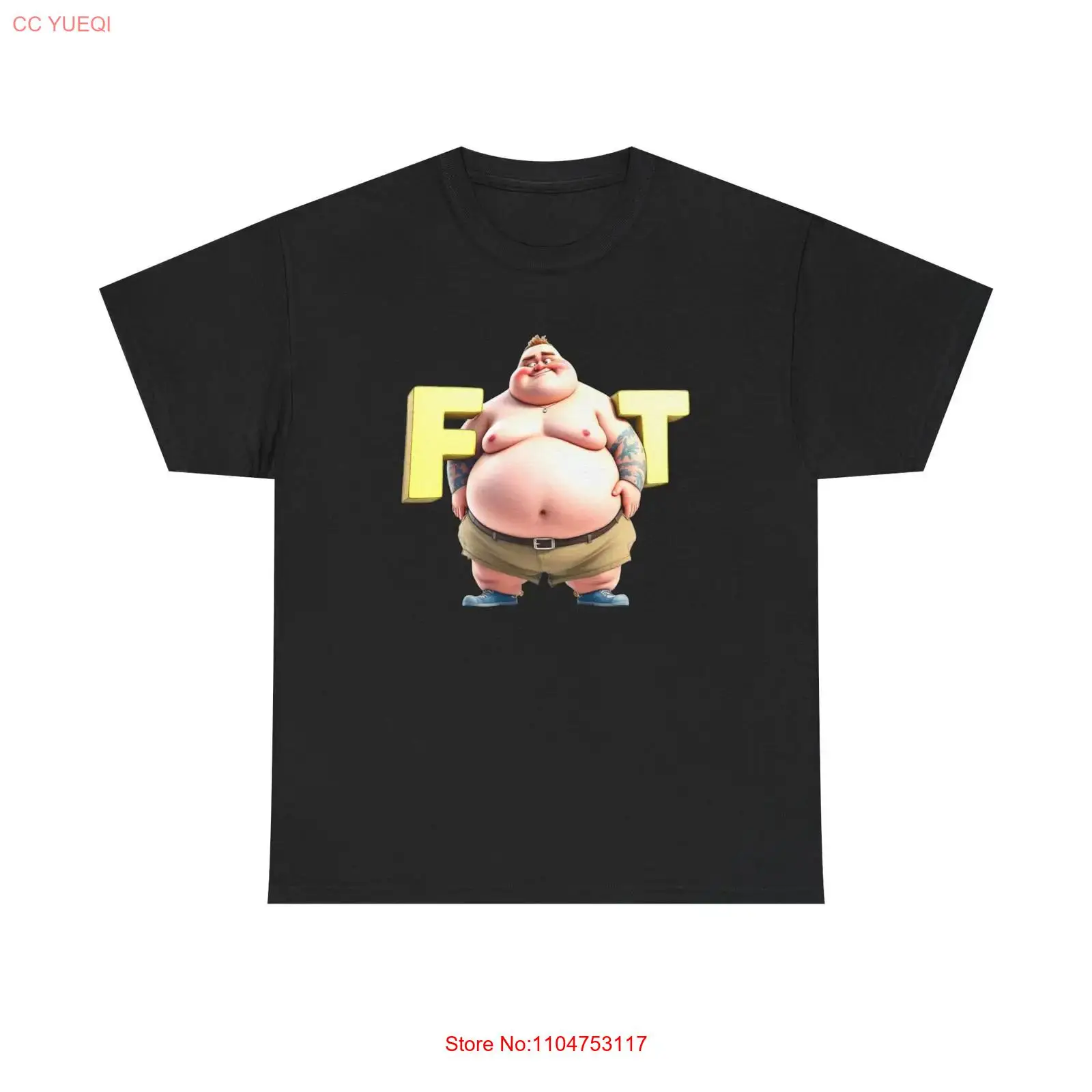 Men'S Fashion For Big Guys - Camiseta Engraçada para Homens Gordinhos, Novidade