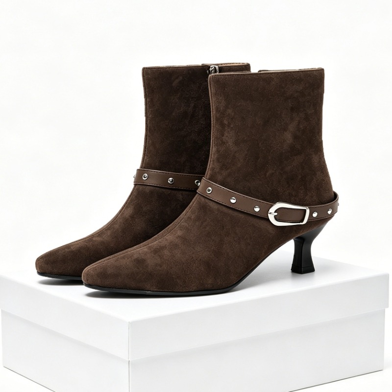 Men Fashion Elegant - Novo inverno camurça mulheres botas altas