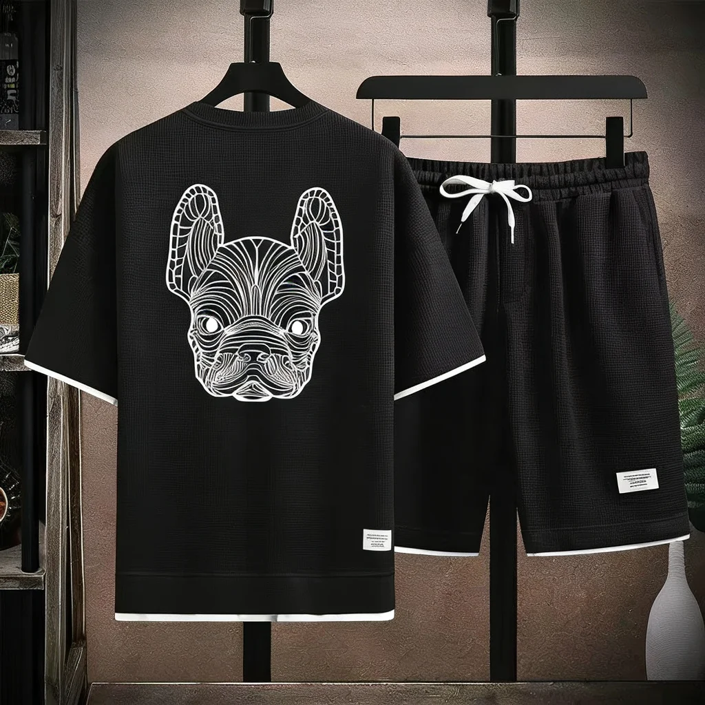 Queer Men'S Fashion - Conjunto de camiseta e shorts masculino
