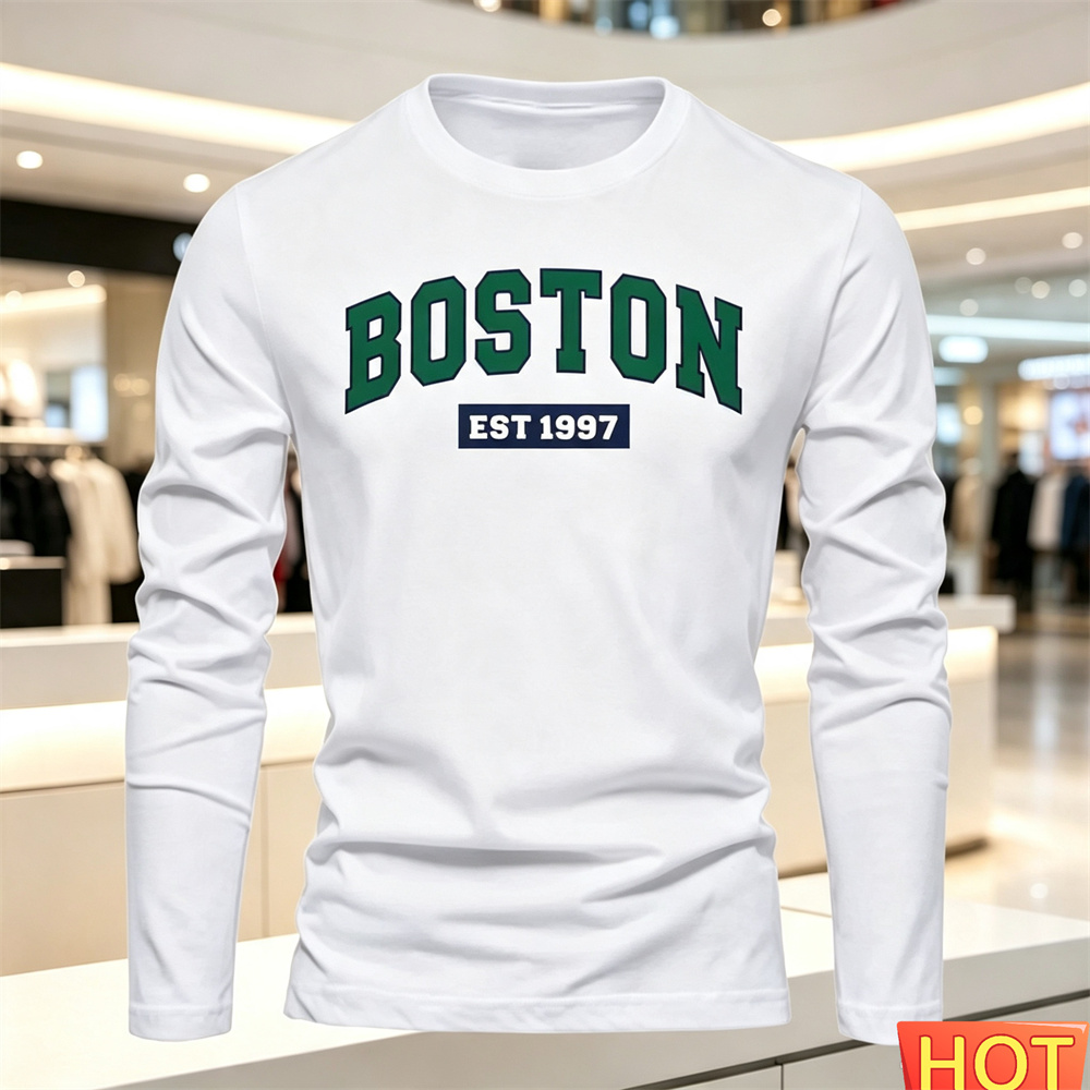 Queer Men'S Fashion - Camiseta masculina de manga comprida, outono-verão,