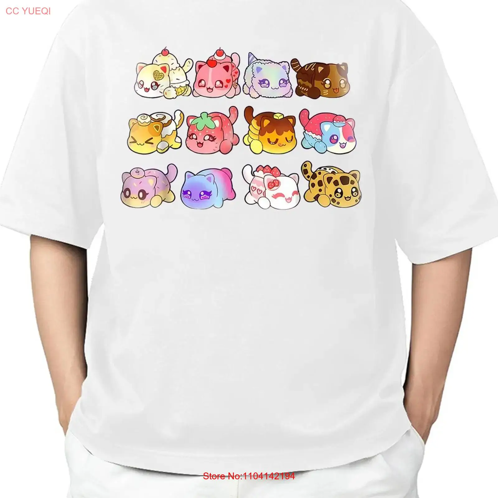 Men'S Fashion Pink Shirt - Camiseta de Pelúcia Meemeow Cats Rosa