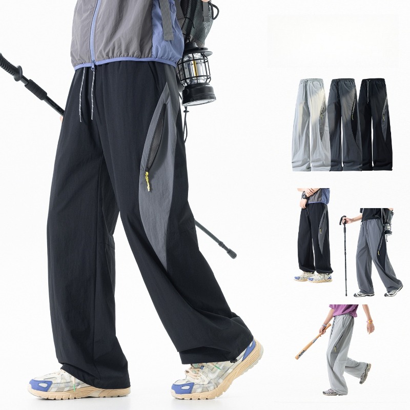 Cargo Jogger Pants - Calças Unissex de Seda Gelada de