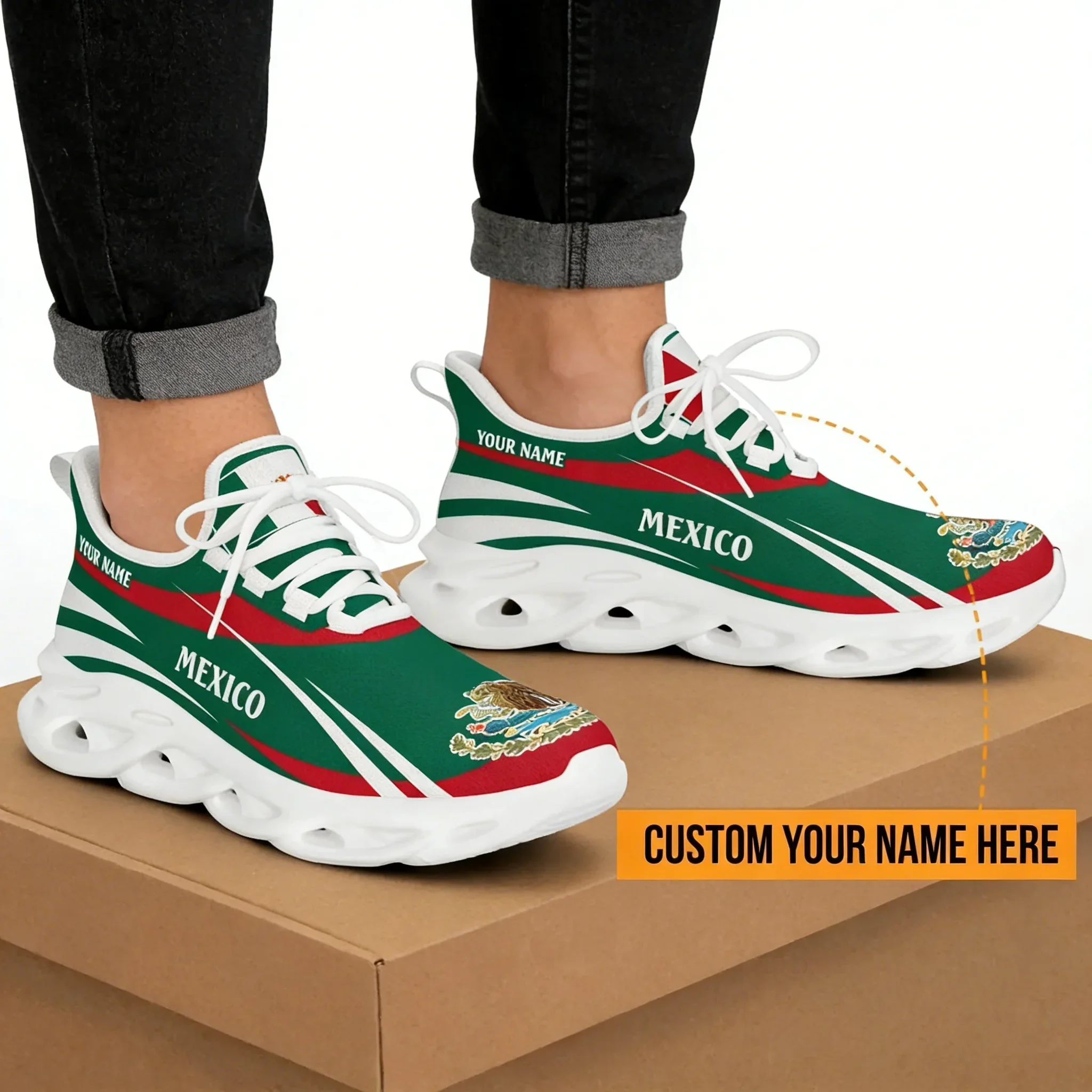 Men'S Fashion Running Shoes - Tênis Masculino com Estampa da Bandeira