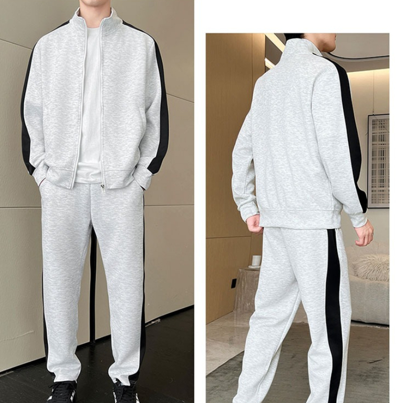 Men'S Fashion Zipper Jacket - Conjunto de agasalho masculino de outono,