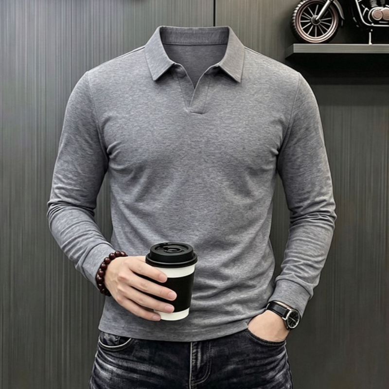Men Fashion Upper - Camiseta Masculina Casual de Manga Longa