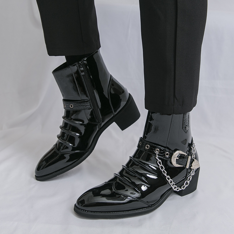 Men Fashion Elegant - Moda zíper lateral de alta qualidade