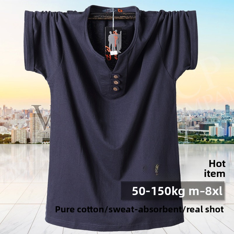 Men'S Fashion For Big Guys - Camiseta QICHE de Algodão Pesado com