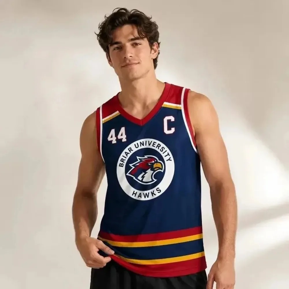 Men'S Fashion University - Camisa de Basquete Masculina Sem Mangas