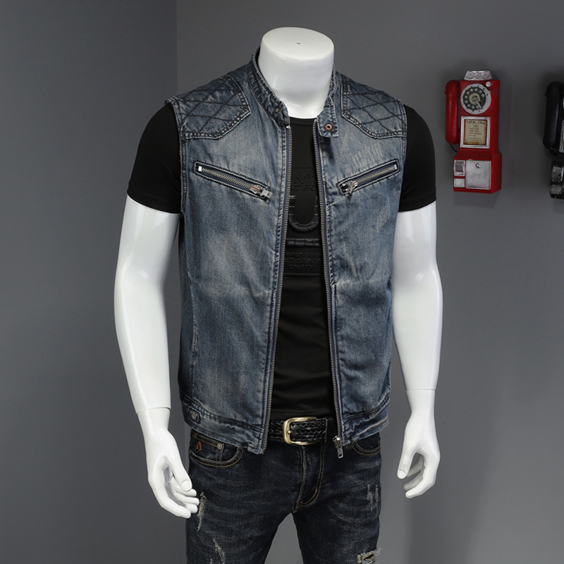Men'S Fashion Vest With Jeans - 2026 coletes jeans masculinos design de