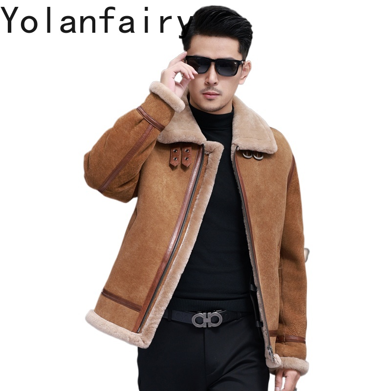 Yolanfairy jaquetas de couro d - Men'S Fashion Zipper Jacket avaliação e preço