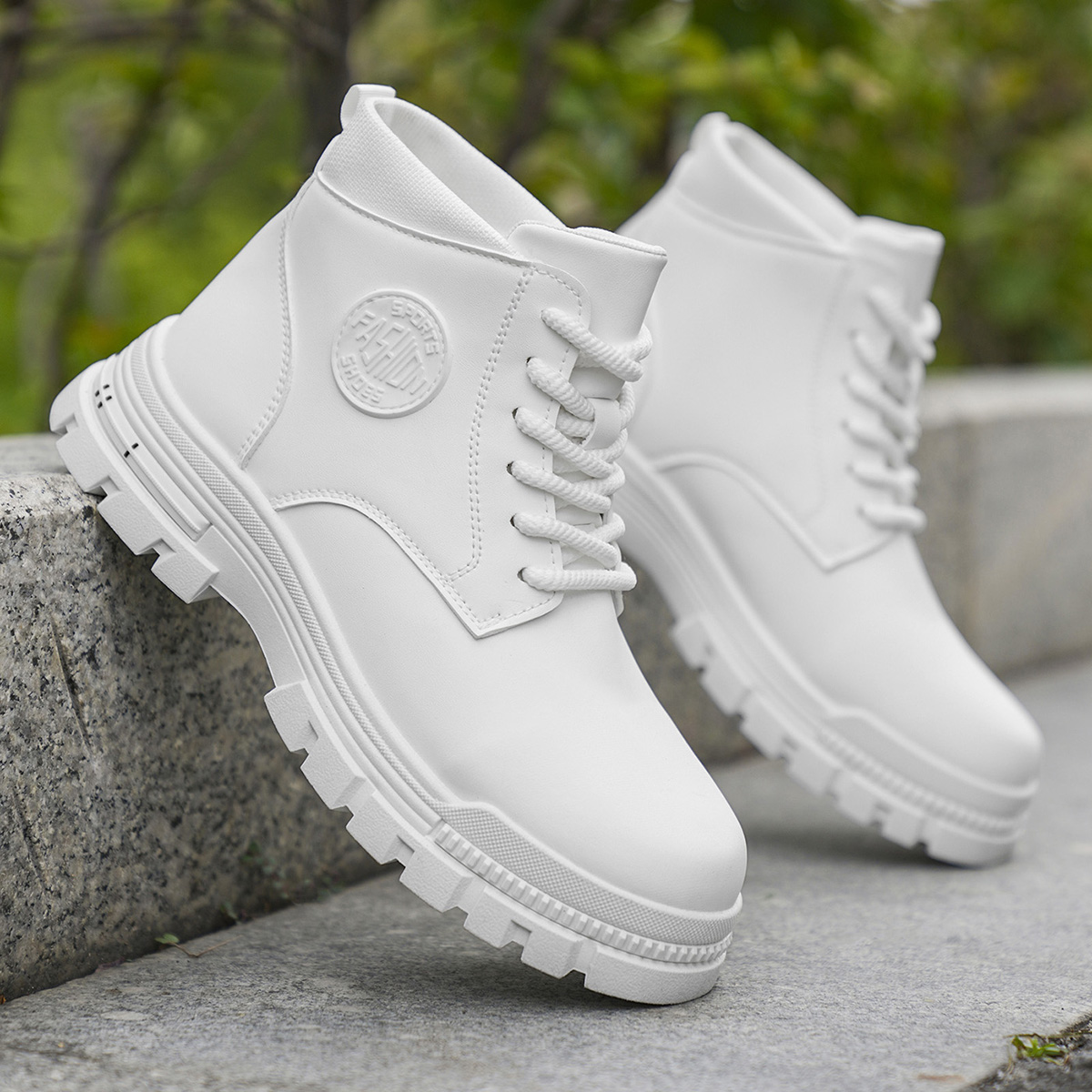 Botas de motocicleta brancas e - Fashion Men'S Boots avaliação e preço
