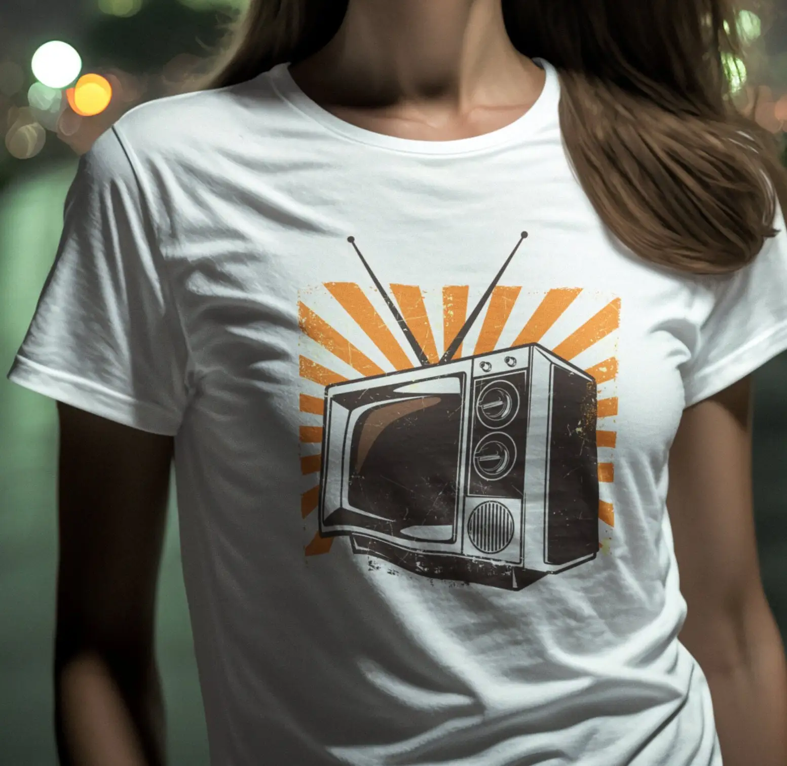 Camiseta entusiasta de tv vint - Men'S Fashion History avaliação e preço