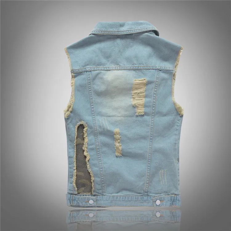 Primavera outono nova moda mas - Men'S Fashion Vest With Jeans avaliação e preço