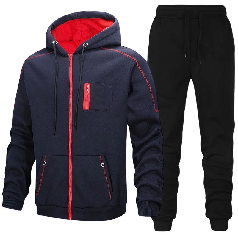 Conjunto de Moletom Masculino  - Men'S Fashion Zipper Jacket avaliação e preço