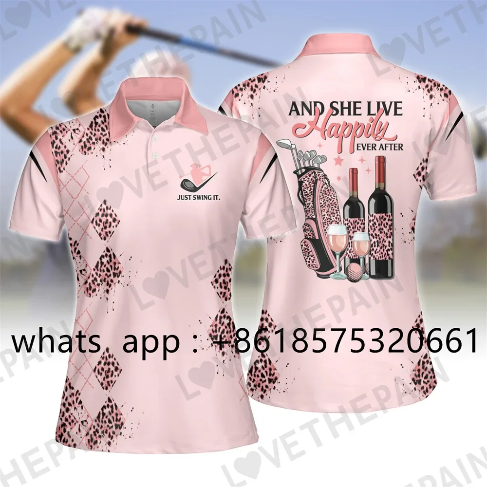 Camisa Polo de Golfe para Mulh - Men'S Fashion Pink Shirt avaliação e preço