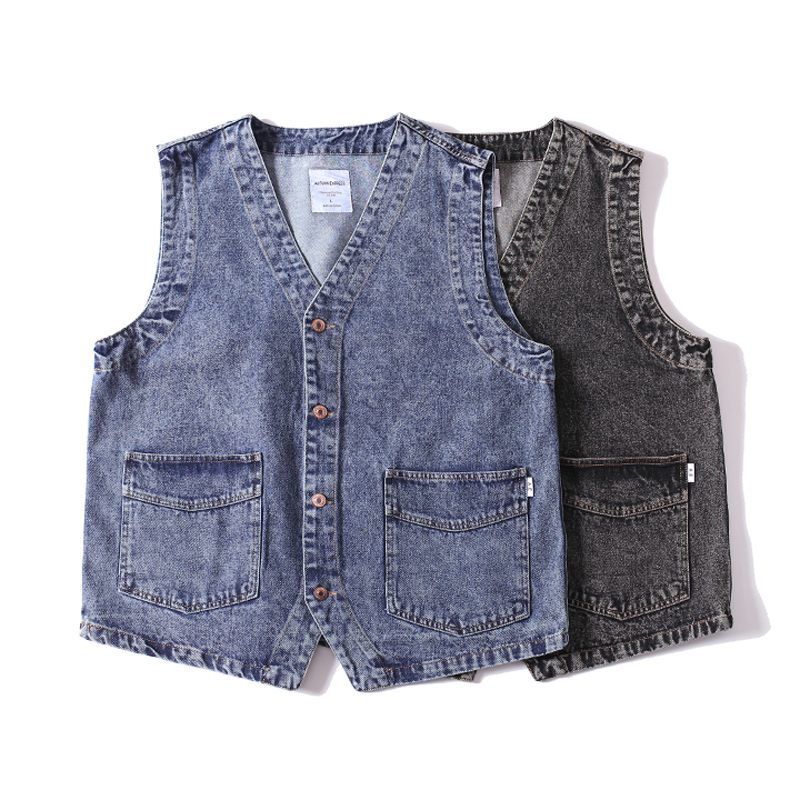 Homens japonês streetwear city - Men'S Fashion Vest With Jeans avaliação e preço