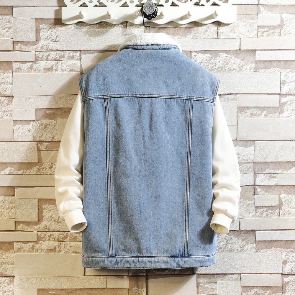 Inverno carga denim coletes ho - Men'S Fashion Vest With Jeans avaliação e preço