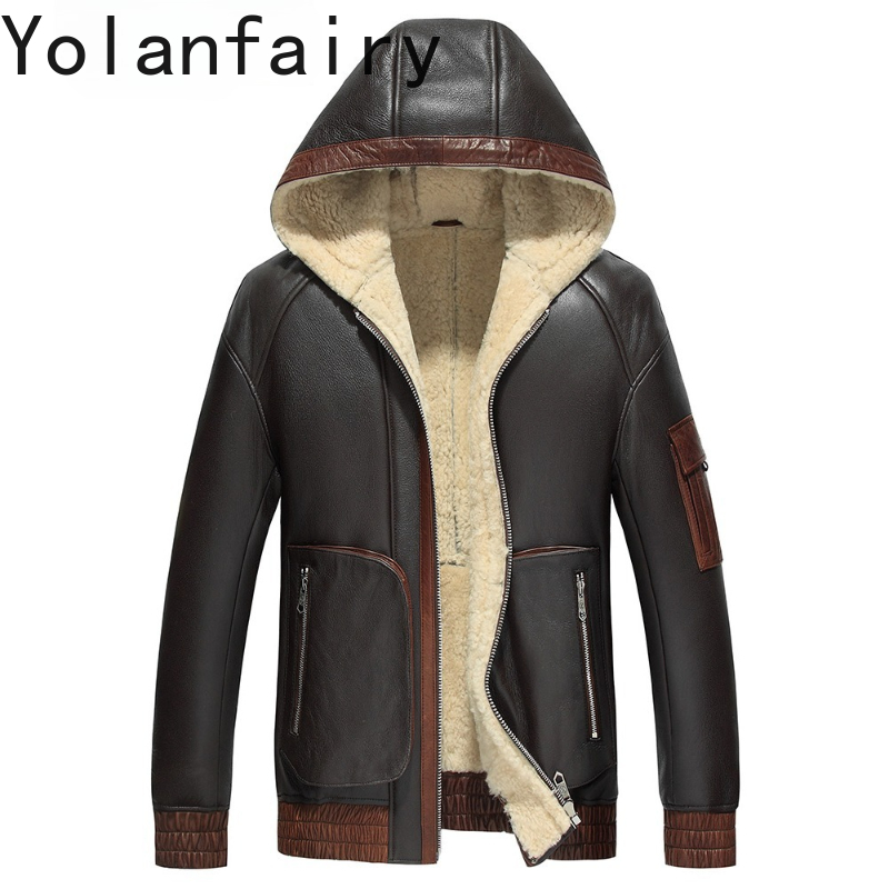 Yolanfairy casaco de pele de l - Men'S Fashion Zipper Jacket avaliação e preço