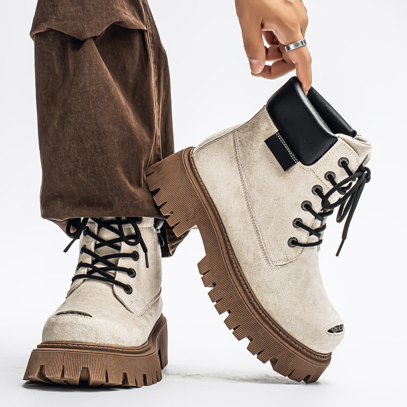 Botas Clássicas de Cano Alto e - Fashion Men'S Boots avaliação e preço