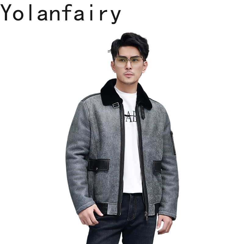 Yolanfairy curto casaco de pel - Men'S Fashion Zipper Jacket avaliação e preço