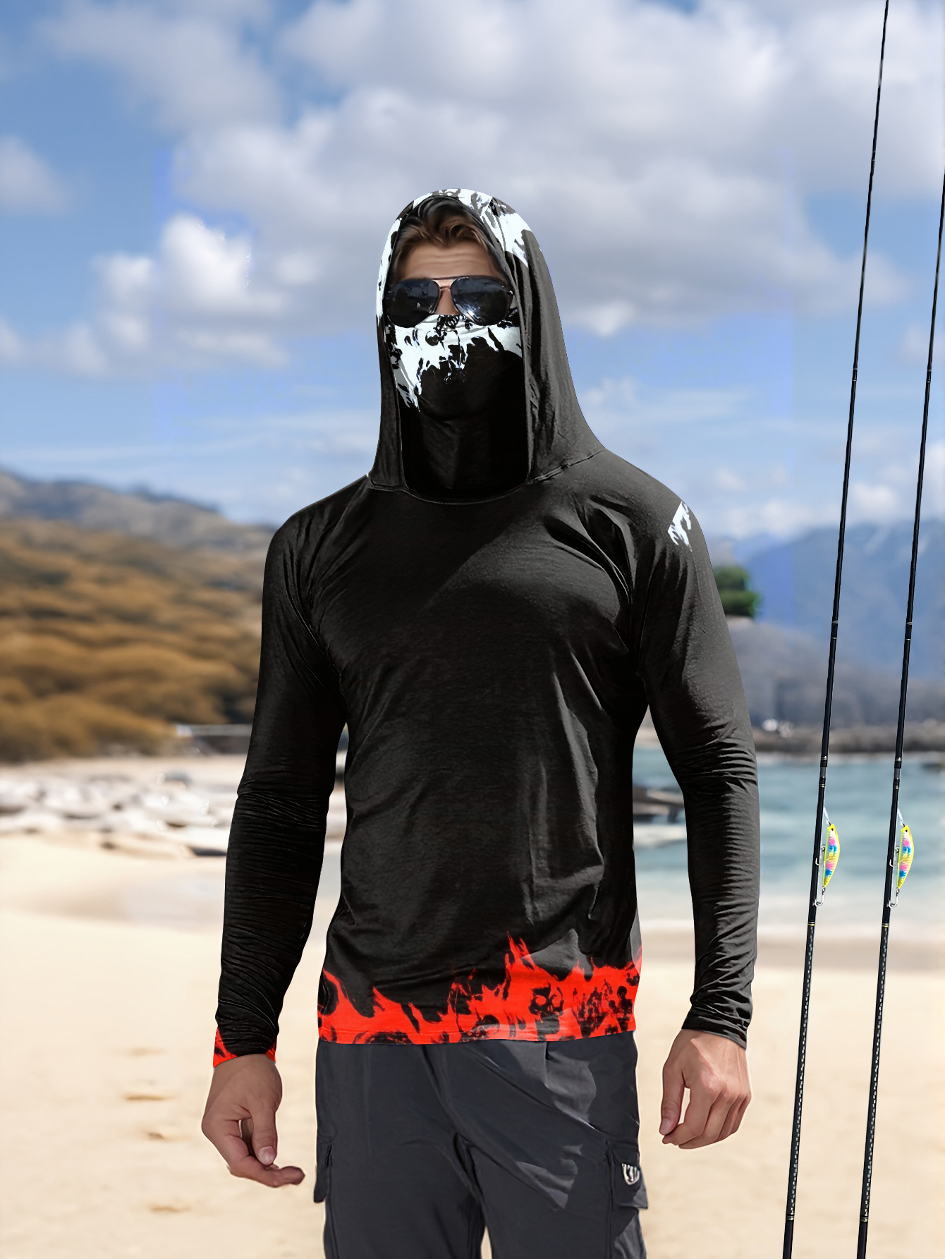 Camisa de pesca masculina com  - Men Fashion Upper avaliação e preço