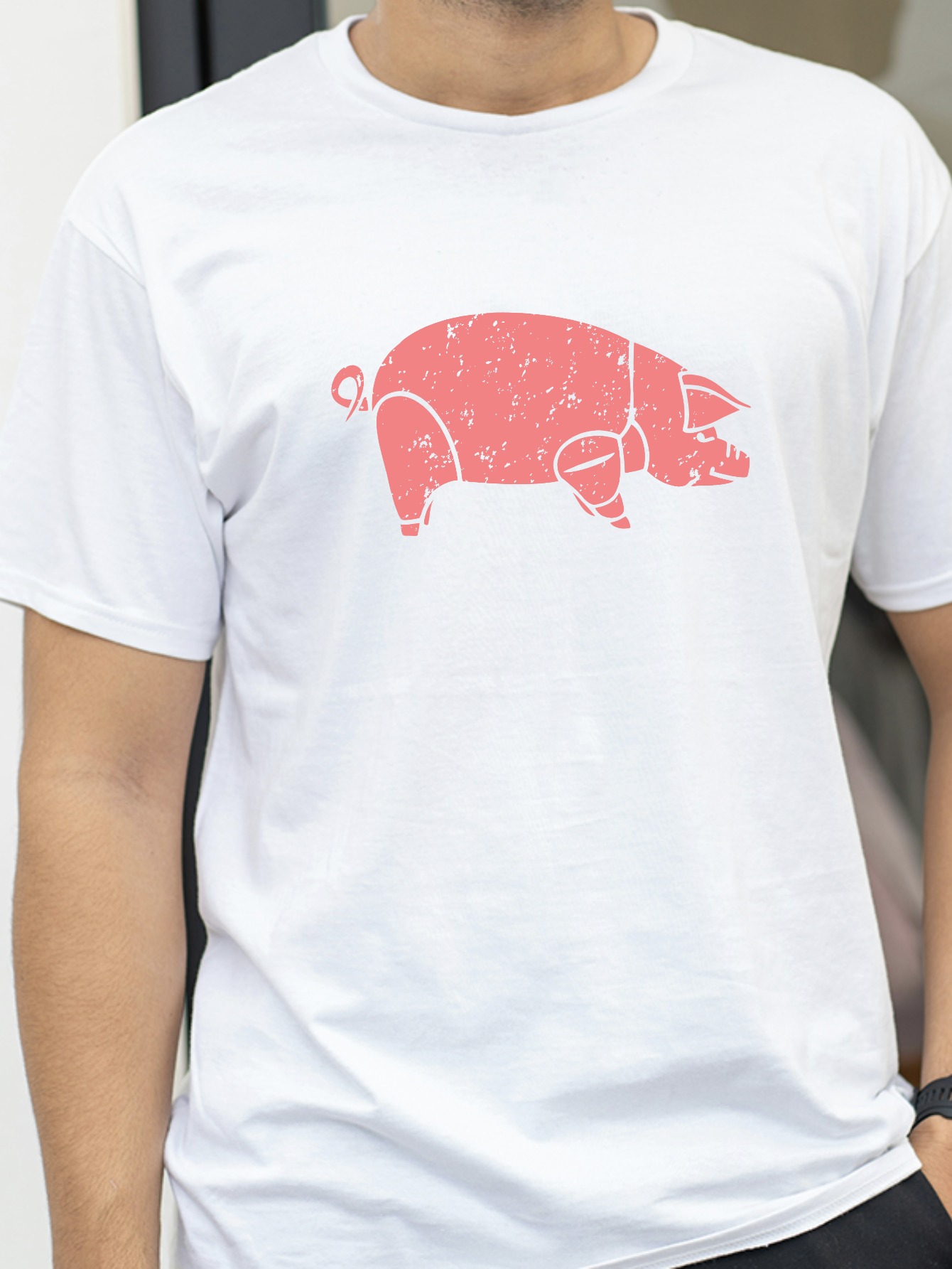 Camiseta gráfica com estampa d - Men'S Fashion Pink Shirt avaliação e preço