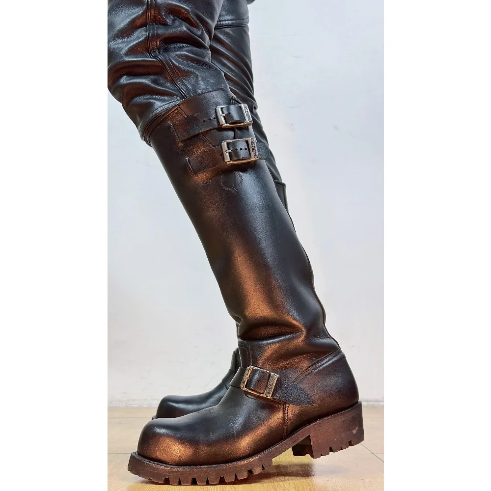 Moda masculina de couro genuín - Fashion Men'S Boots avaliação e preço