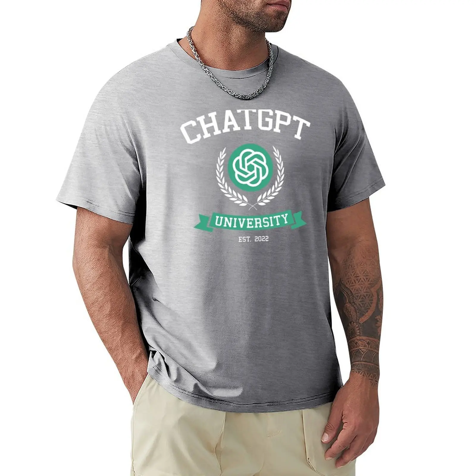 Universidade Chatgpt-T-shirt e - Men'S Fashion University avaliação e preço