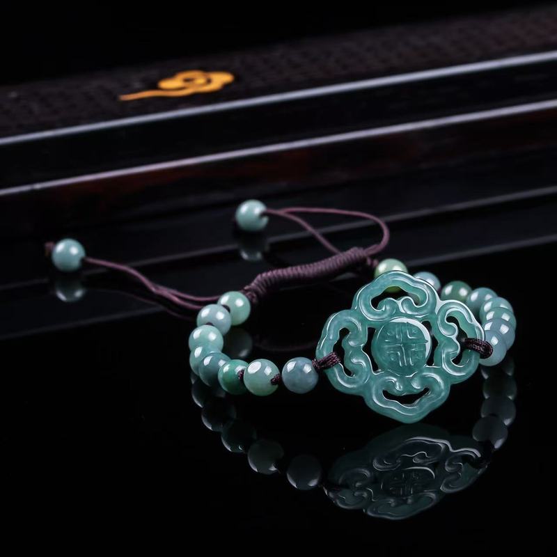 Pulseira de Jadeíta Natural Gr - Men'S Fashion Jewelry Bracelets avaliação e preço