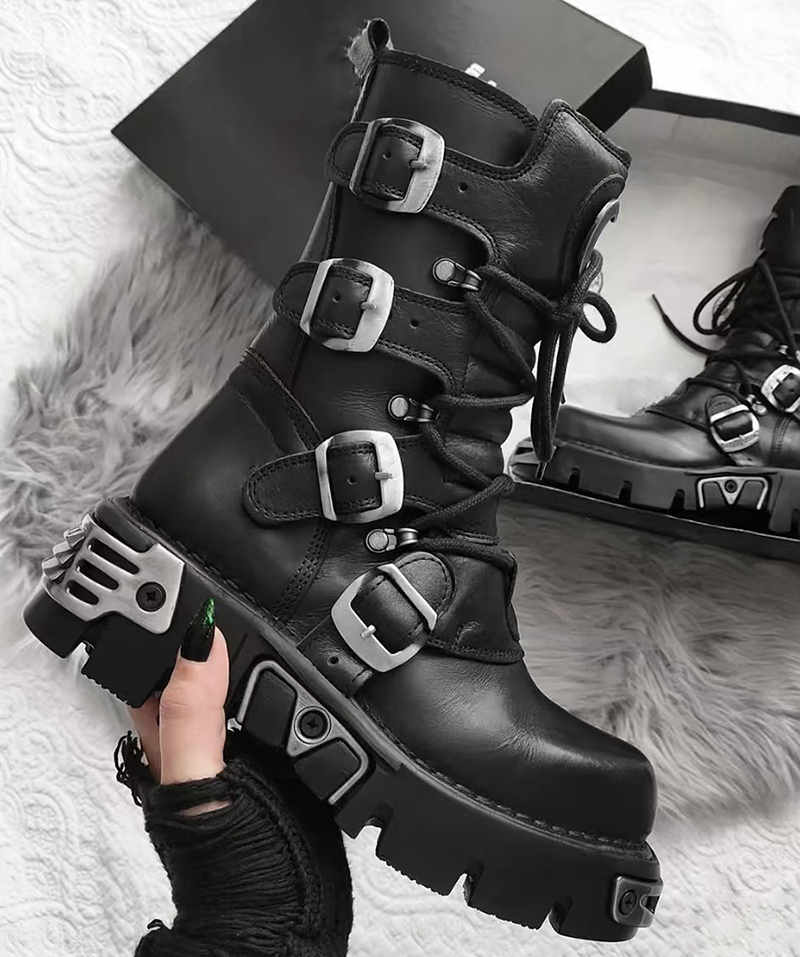 Homens de luxo moda punk gótic - Fashion Men'S Boots avaliação e preço