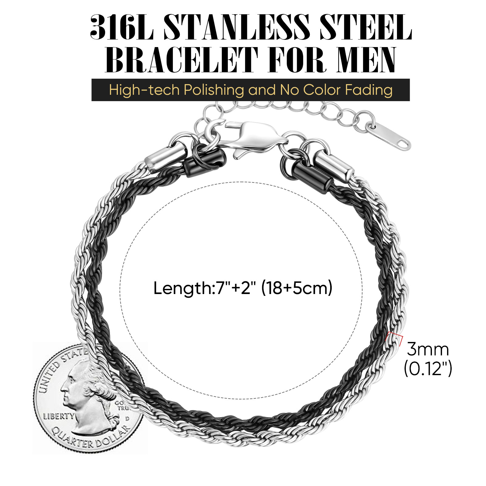 Pulseira Masculina de Aço Inox - Men'S Fashion Over 30 avaliação e preço
