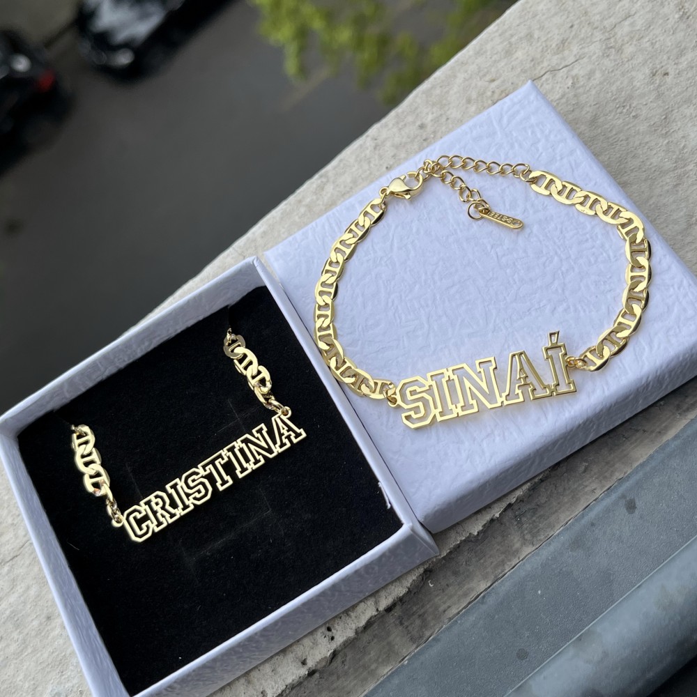 DUOYING-Nome Personalizado Col - Men'S Fashion Jewelry Bracelets avaliação e preço