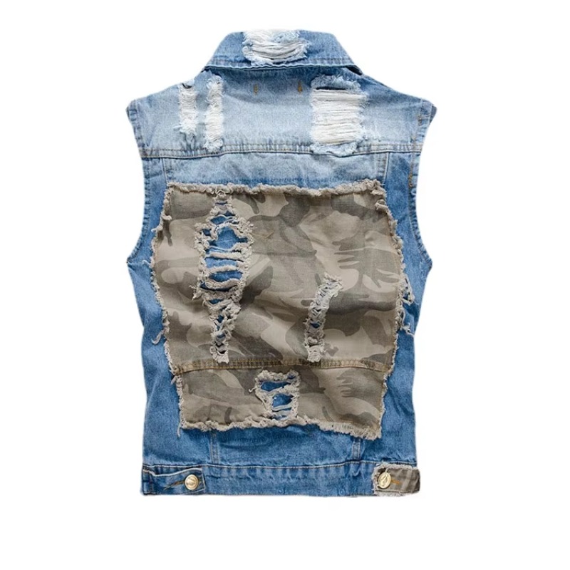 Homens Slim Denim Coletes Jaqu - Men'S Fashion Vest With Jeans avaliação e preço