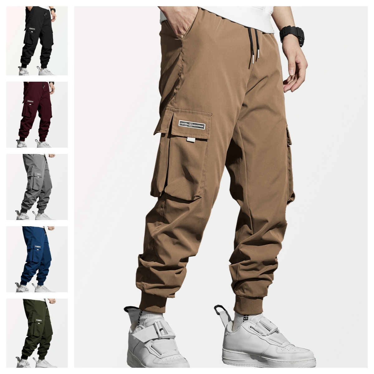 Calças Cargo Masculinas com Mú - Cargo Jogger Pants avaliação e preço