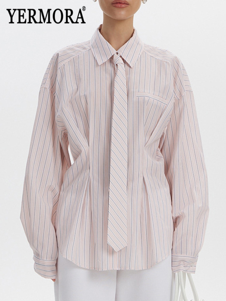 YERMORA Blusa Casual Feminina  - Men'S Fashion Pink Shirt avaliação e preço