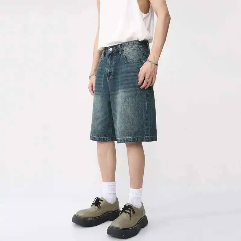 Shorts de Denim de Verão para  - Men Fashion Korean Style avaliação e preço