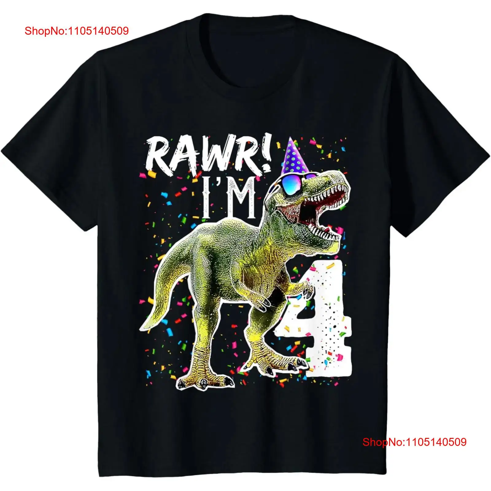 Crianças rawr estou 4 4th aniv - Men Fashion Kids avaliação e preço