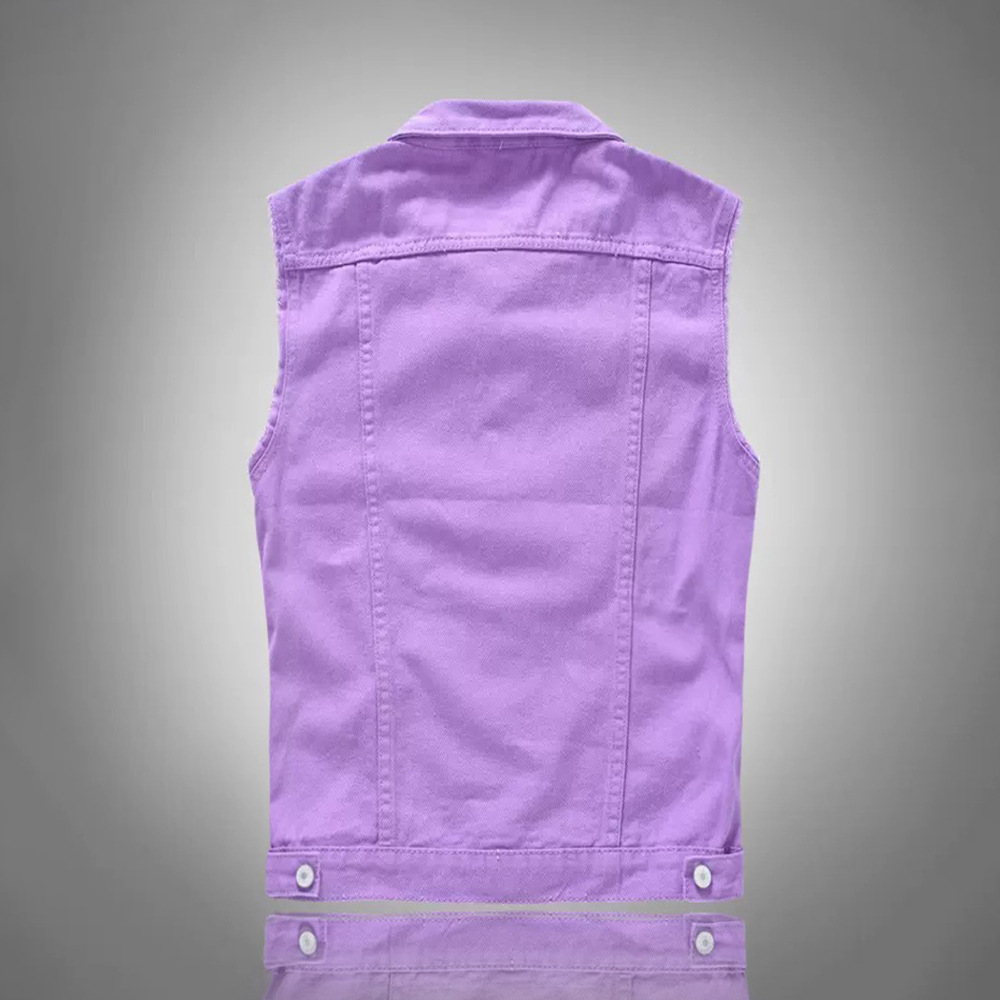 Novos Coletes de Jeans Casuais - Men'S Fashion Vest With Jeans avaliação e preço