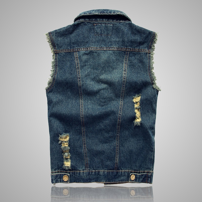 Novas Coletes Jeans Masculinas - Men'S Fashion Vest With Jeans avaliação e preço