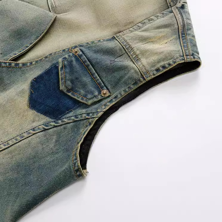 Primavera outono nova moda mas - Men'S Fashion Vest With Jeans avaliação e preço