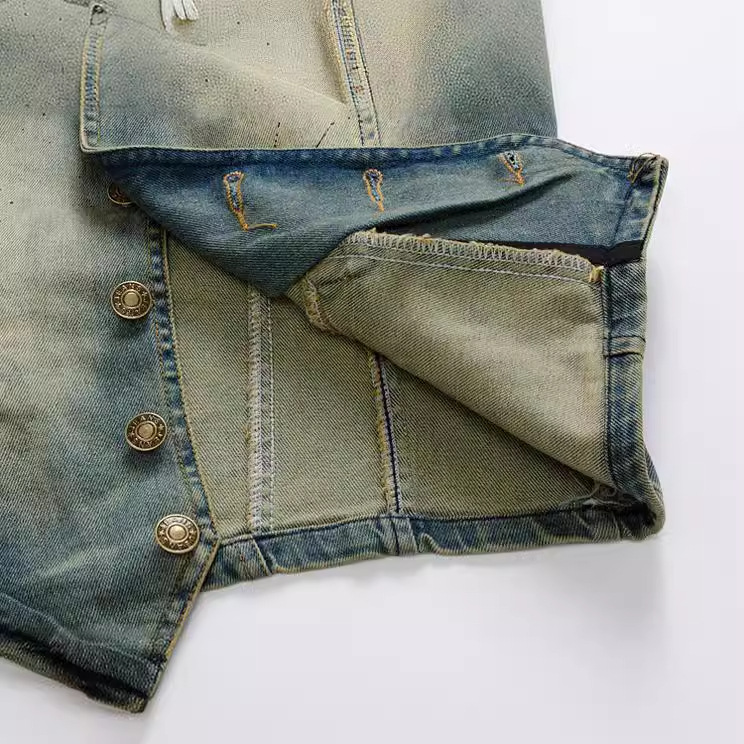 Primavera outono nova moda mas - Men'S Fashion Vest With Jeans avaliação e preço