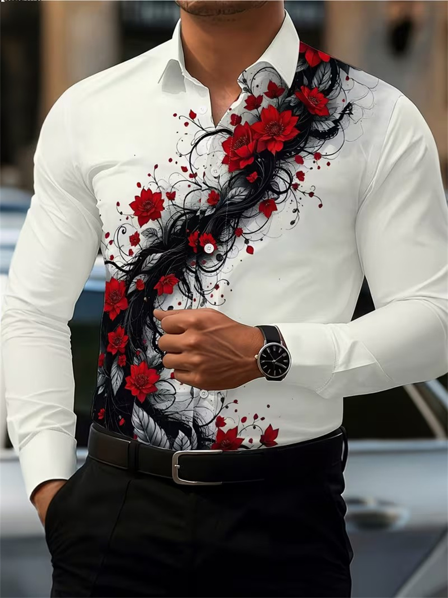Camisa Masculina de Manga Long - Queer Men'S Fashion avaliação e preço