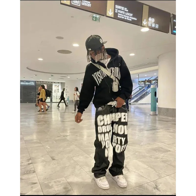 2026 nova carta hip hop impres - Men'S Fashion Vest With Jeans avaliação e preço