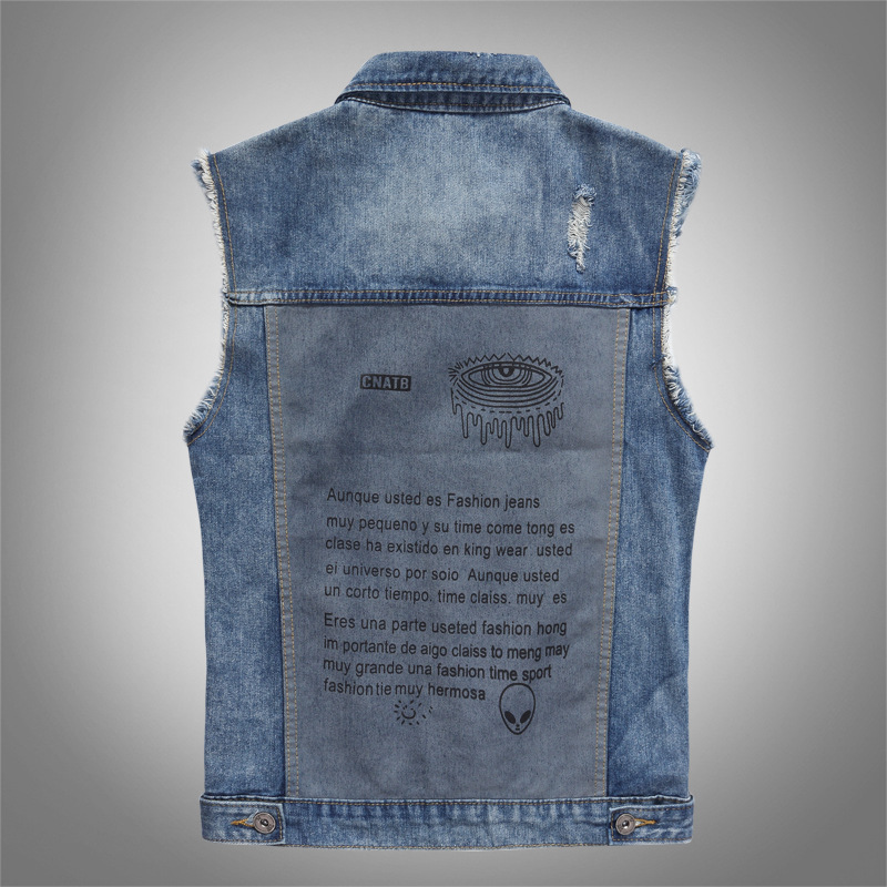 Novos Coletes Jeans Masculinos - Men'S Fashion Vest With Jeans avaliação e preço