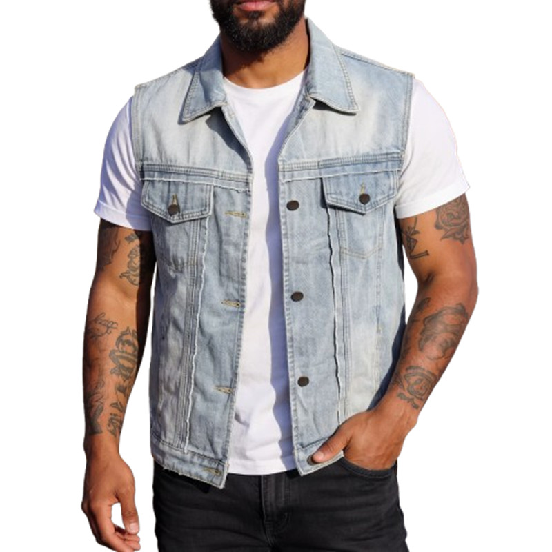 Colete Jeans Masculino Primave - Men'S Fashion Vest With Jeans avaliação e preço