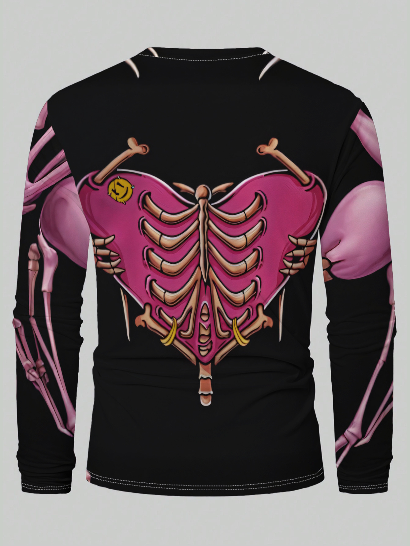 Camiseta Masculina de Manga Lo - Men'S Fashion Pink Shirt avaliação e preço
