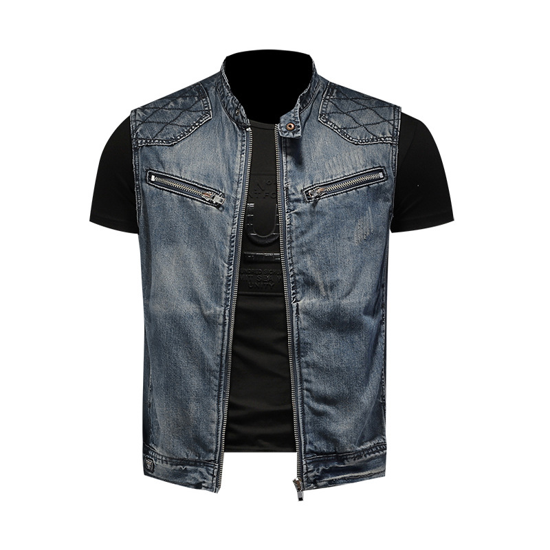 2026 coletes jeans masculinos  - Men'S Fashion Vest With Jeans avaliação e preço