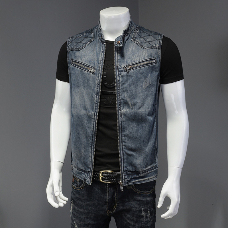 2026 coletes jeans masculinos  - Men'S Fashion Vest With Jeans avaliação e preço